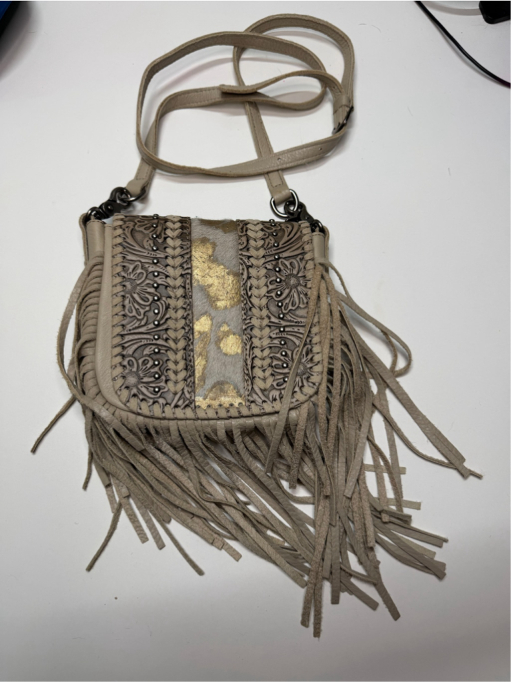 Women's Montana West Crossbody Bag One Size Beige Gold